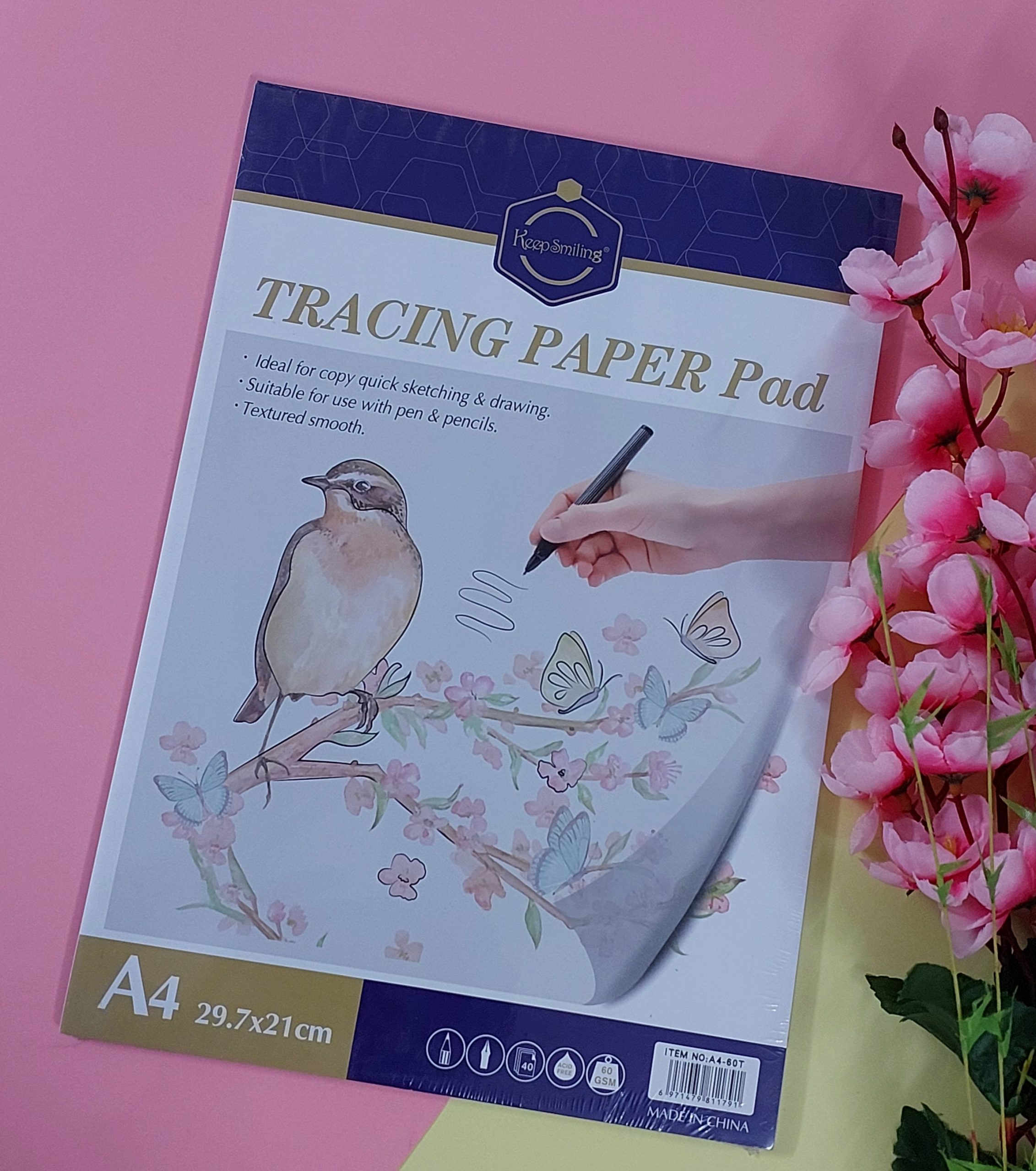 Keep Smiling Tracing Paper pad A4 Garner Stationery