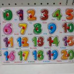 Wooden number puzzle set