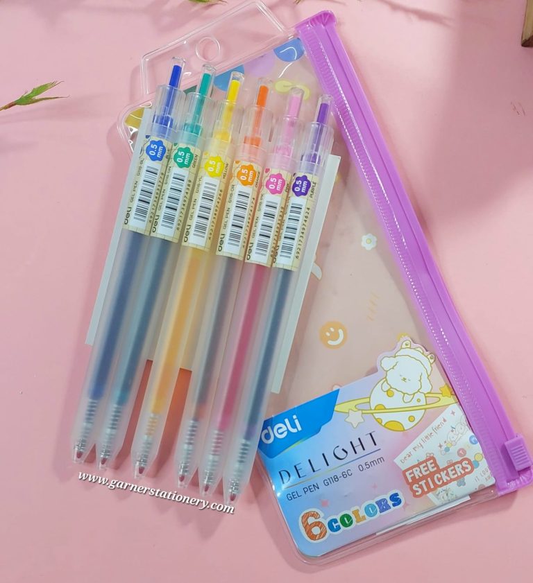 Deli Gel Pen Delight 6pc Set G118-6C