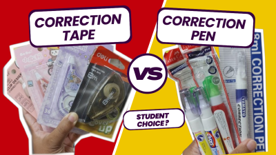 Correction tape vs correction pen