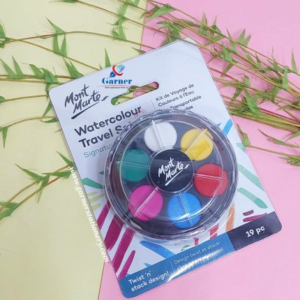 Mont Marte Watercolor Travel Set 19pcc