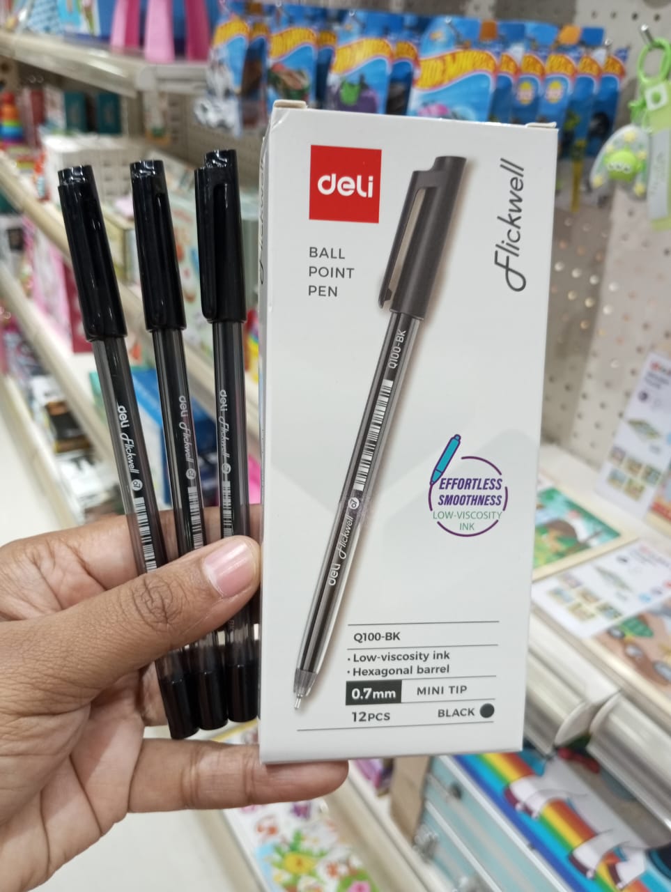 Deli Ball pen Black EQ100-BK (12pc) Deli Ball pen Black EQ100-BK (12pc)