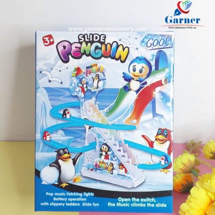 Penguin stair climbing and slides