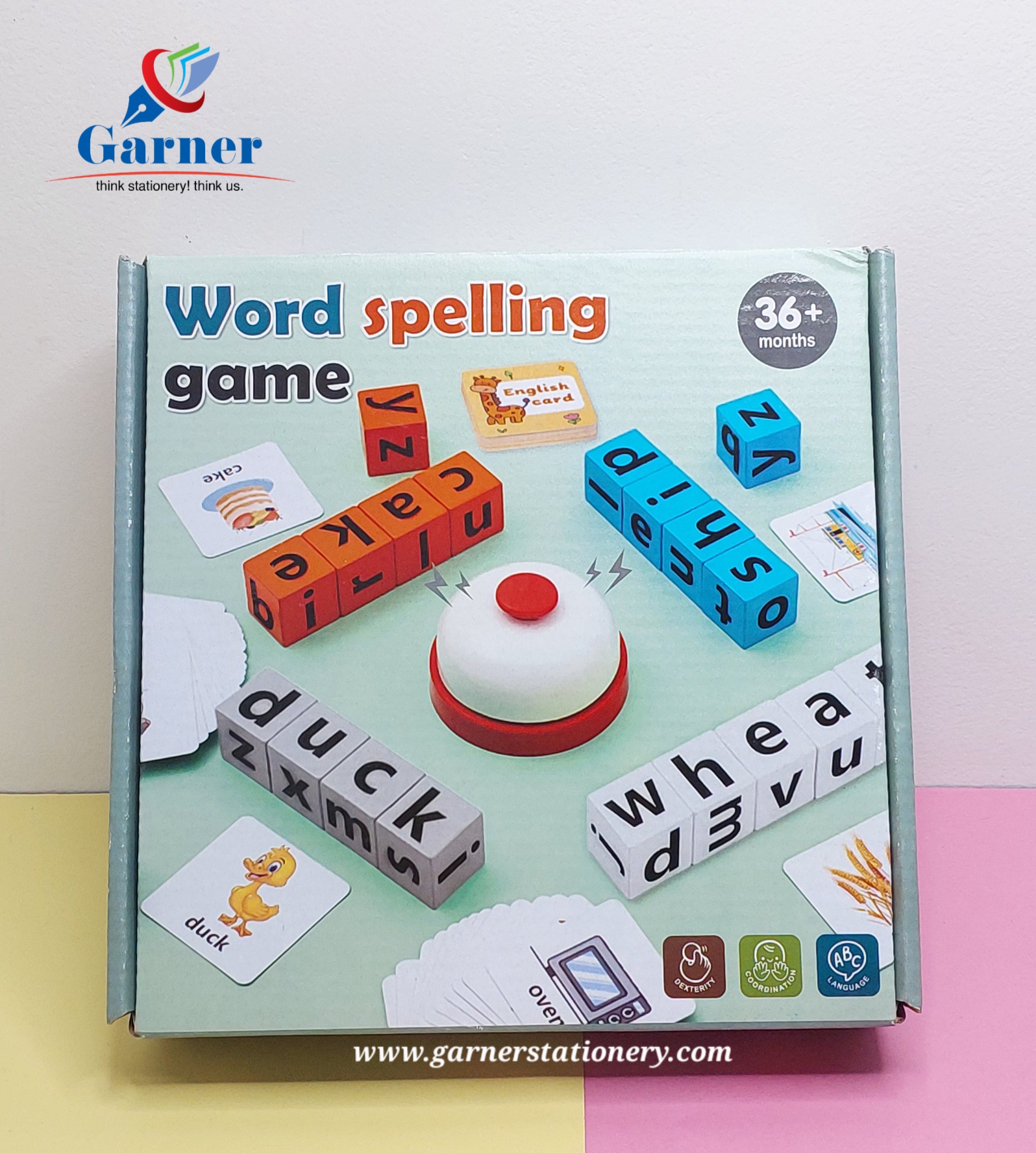 Word spelling game bell