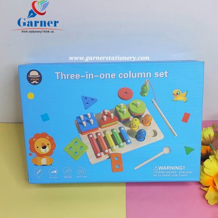 Three-in-One Wooden Column Set