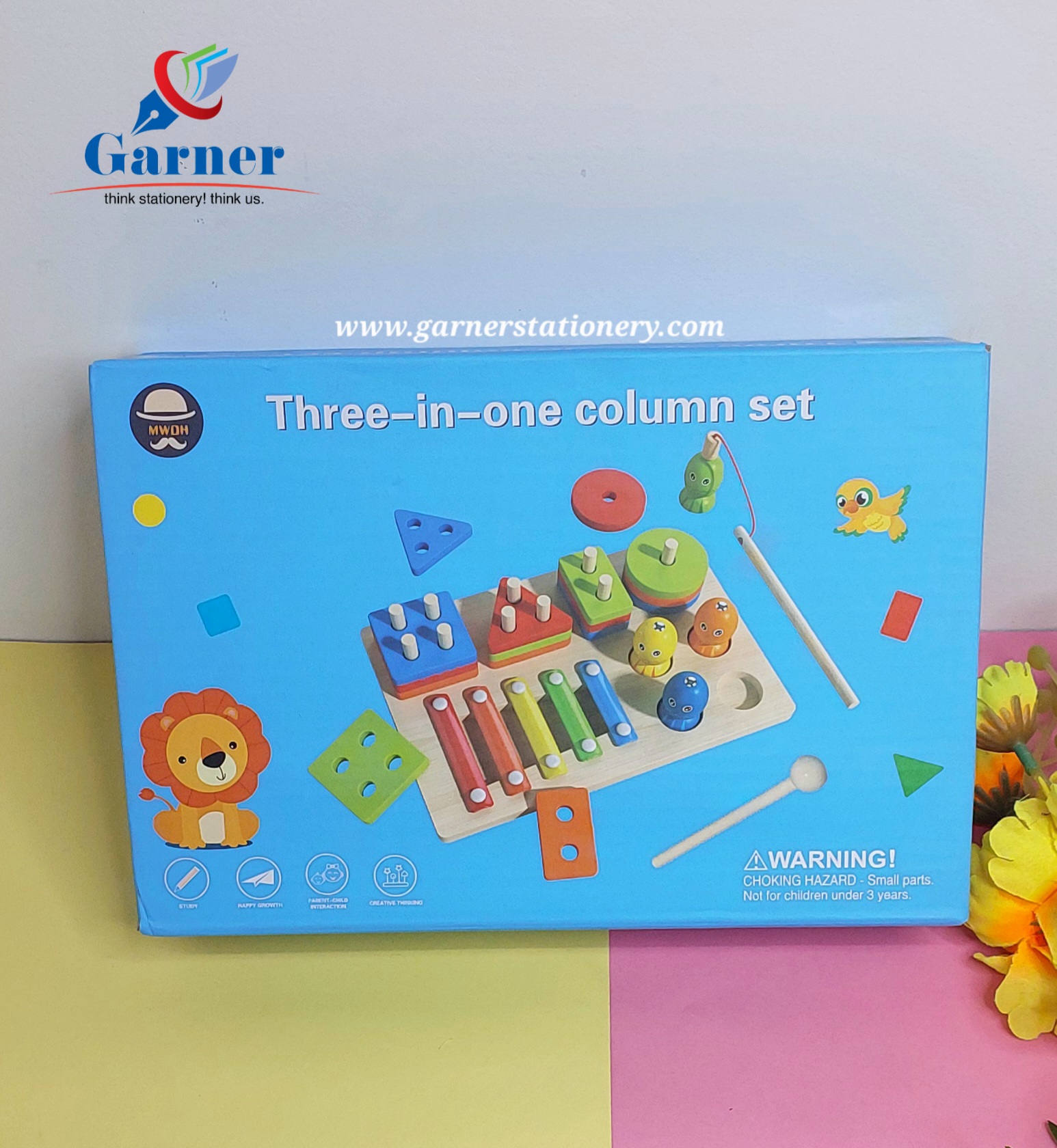Three-in-One Wooden Column Set